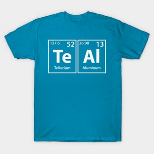 Teal (Te-Al) Periodic Elements Spelling T-Shirt